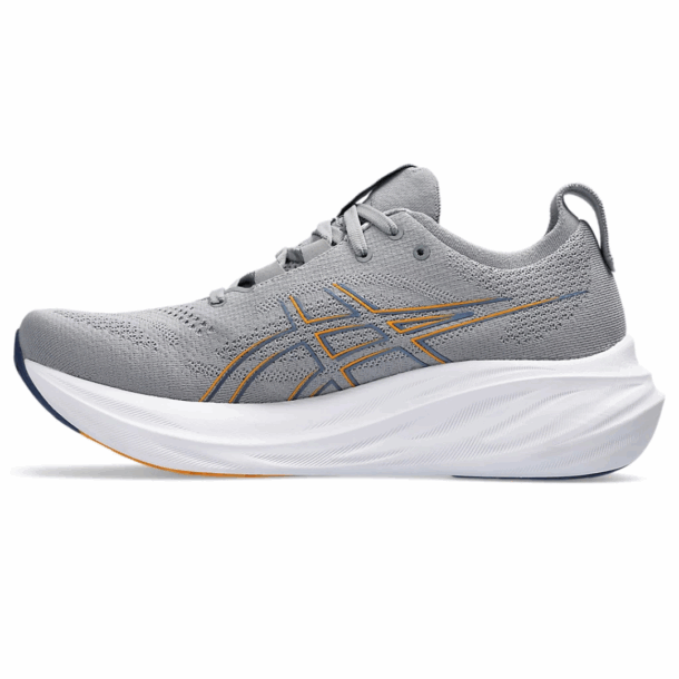 Asics Gel - Nimbus 26 - Cinza e azul Marinho com Branco e Laranja - Image 2