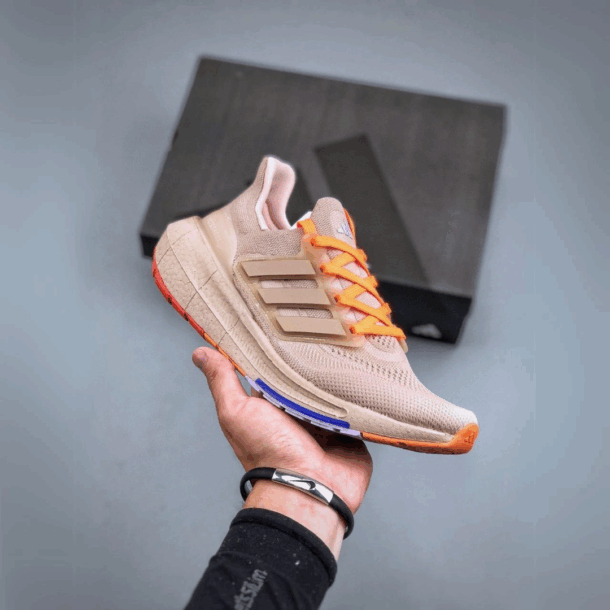 Adidas Ultraboost Light 23 Wonder Taupe Solar Red - Image 2