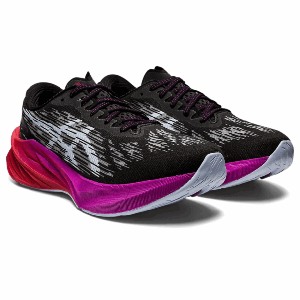 Asics NovaBlast 3 Preto com Roxo e vermelho - Image 2