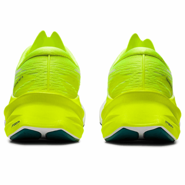 Asics NovaBlast 3 Verde fluorescente e Branco - Image 3