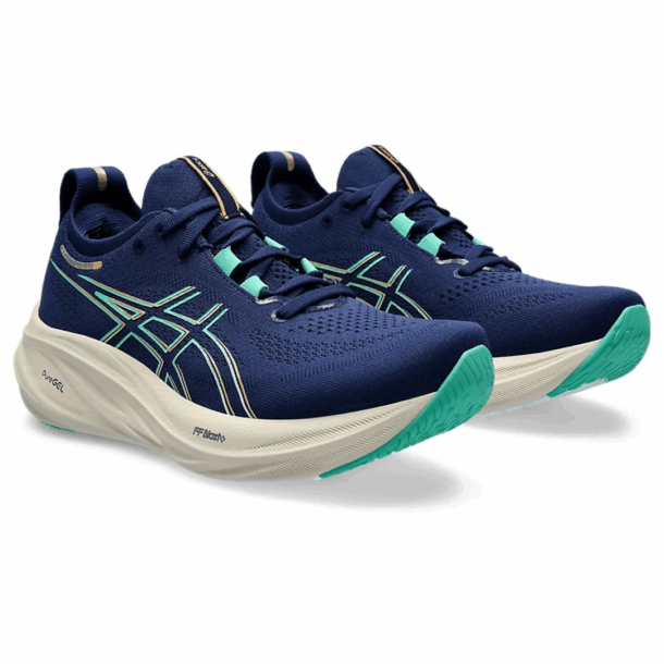 Asics Gel - Nimbus 26 - Azul Marinho com Creme e Verde - Image 3
