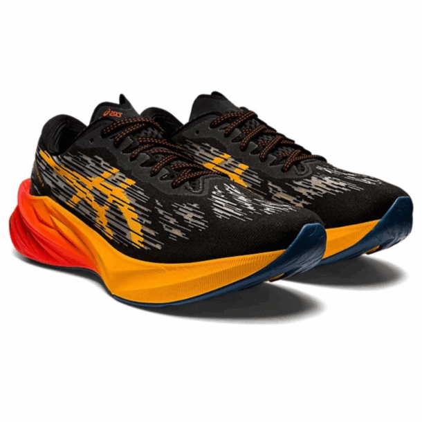 Asics NovaBlast 3 Preto com Vermelho e Laranja - Image 3