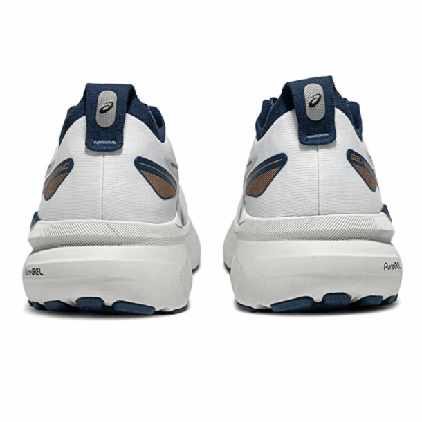 Asics Gel-Kayano 31 Branco com Azul Marinho e Dourado - Image 3