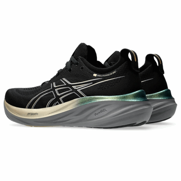 Asics Gel - Nimbus 26 - Preto e Dourado com Cinza e Verde - Image 4