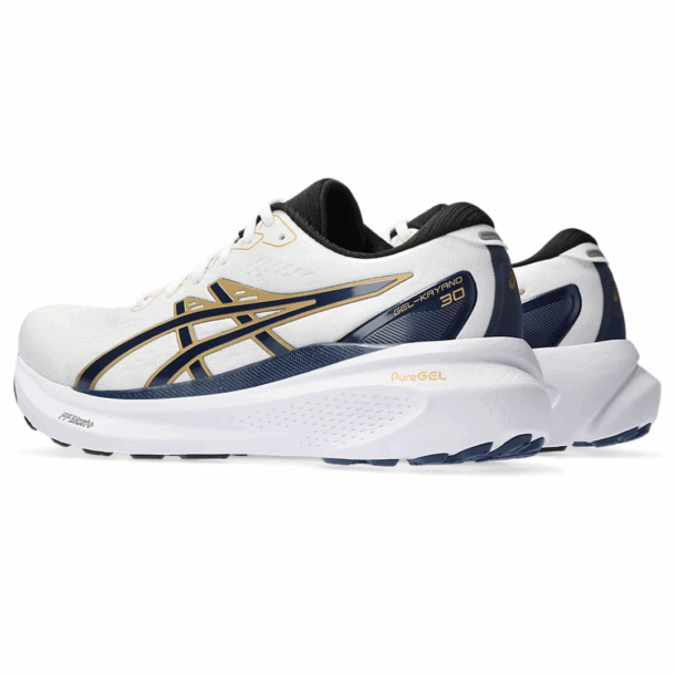 Asics Gel-Kayano 30 - Branco com Azul Marinho e Dourado - Image 4