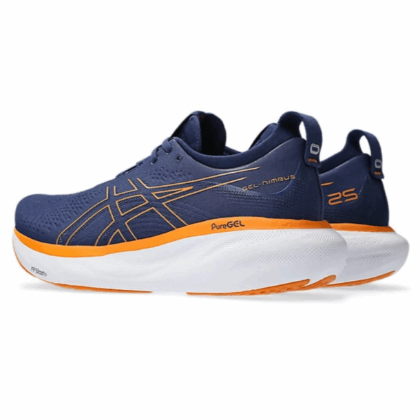 Asics Gel - Nimbus™ 25 Azul Marinho e Laranja - Image 4