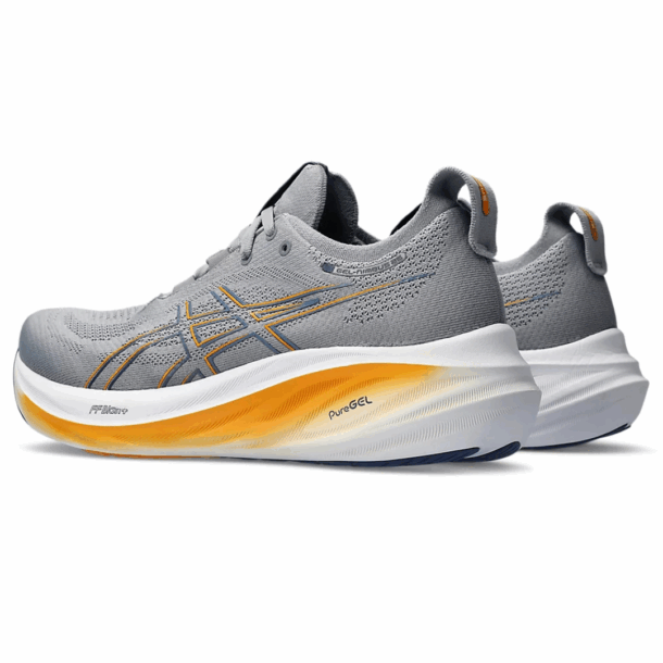 Asics Gel - Nimbus 26 - Cinza e azul Marinho com Branco e Laranja - Image 4