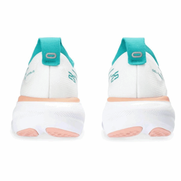 Asics Gel - Nimbus™ 25 Branco com Jade e Laranja - Image 4
