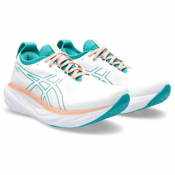 Asics Gel - Nimbus™ 25 Branco com Jade e Laranja - Image 3