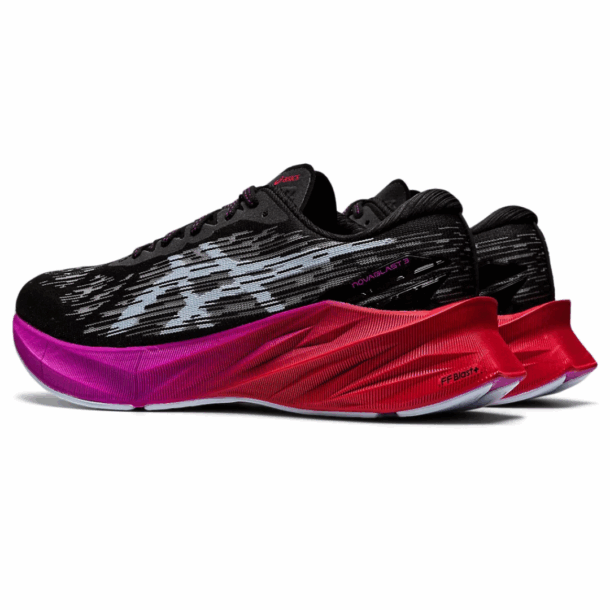 Asics NovaBlast 3 Preto com Roxo e vermelho - Image 4