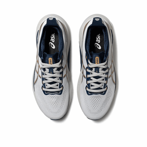 Asics Gel-Kayano 31 Branco com Azul Marinho e Dourado - Image 5