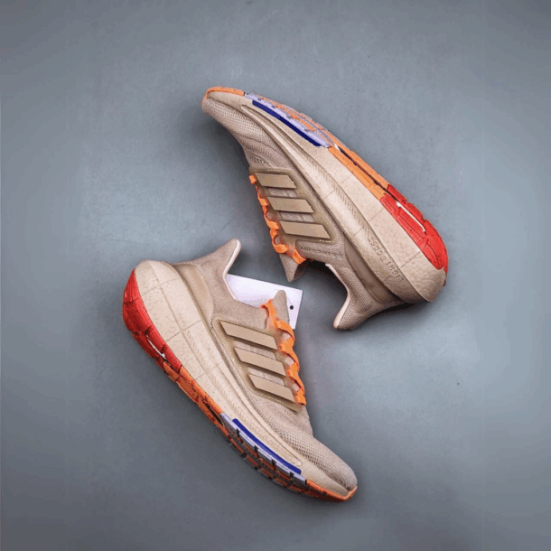 Adidas Ultraboost Light 23 Wonder Taupe Solar Red - Image 9