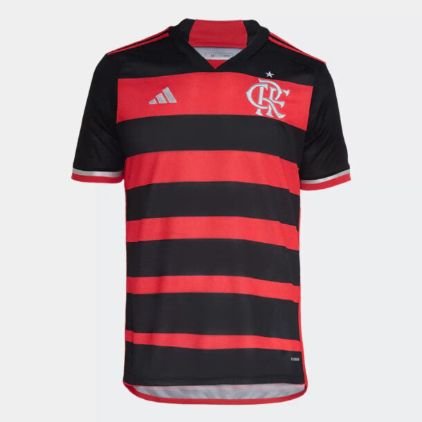 Camisa Flamengo I 24/25 s/n° Torcedor Masculina - Vermelho+Preto