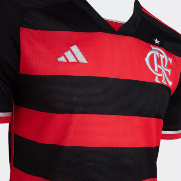 Camisa Flamengo I 24/25 s/n° Torcedor Masculina - Vermelho+Preto - Image 4