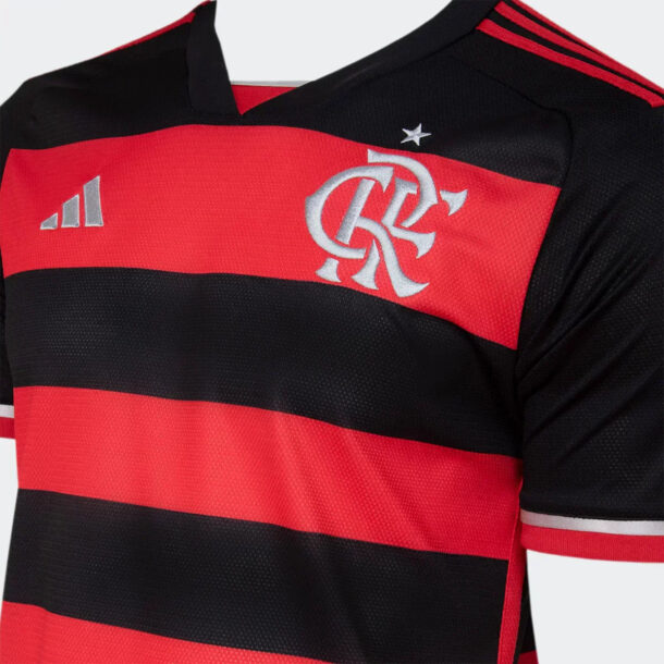 Camisa Flamengo I 24/25 s/n° Torcedor Masculina - Vermelho+Preto - Image 3