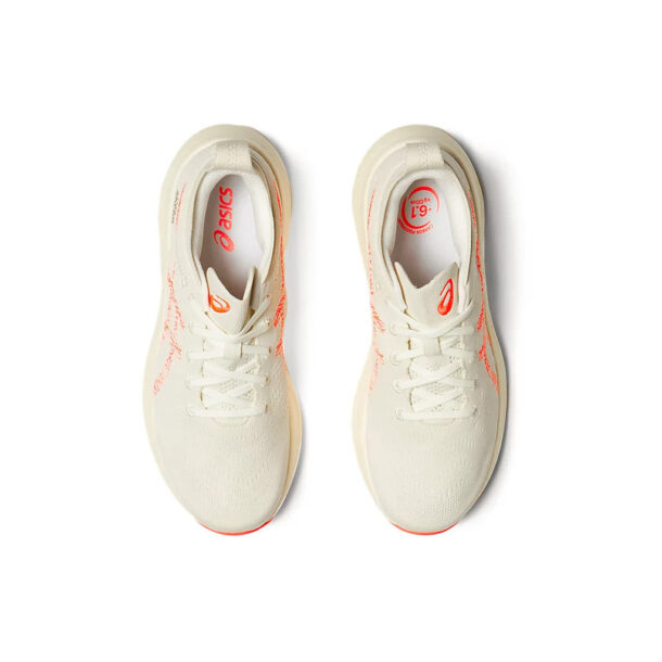 Asics Nimbus Mirai Paris White Sunrise Red - Image 6
