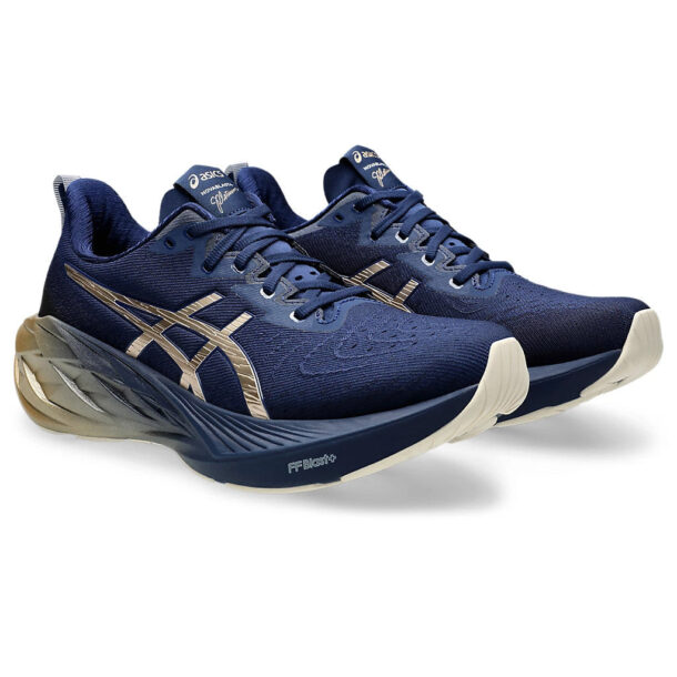 Asics NovaBlast™ 4 Platinum Azul Marinho Dourado - Image 3