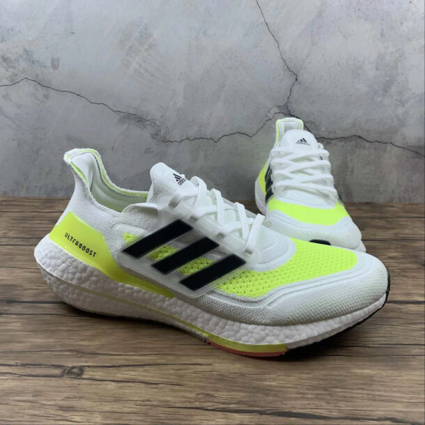 Adidas Ultraboost 21 Branco Verde - Image 3