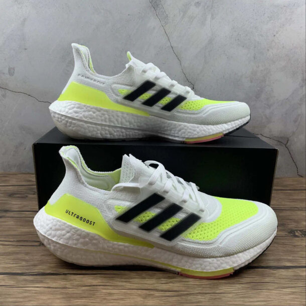 Adidas Ultraboost 21 Branco Verde - Image 9