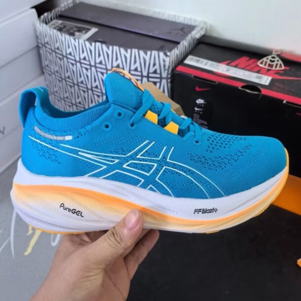 Asics Gel - Nimbus 26 - Azul e Laranja - Image 9