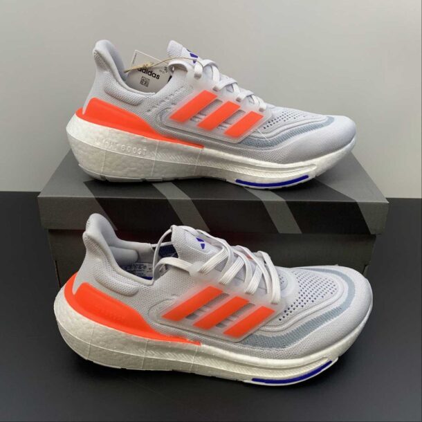 Adidas Ultraboost Light 23 Cinza com Laranja - Image 13