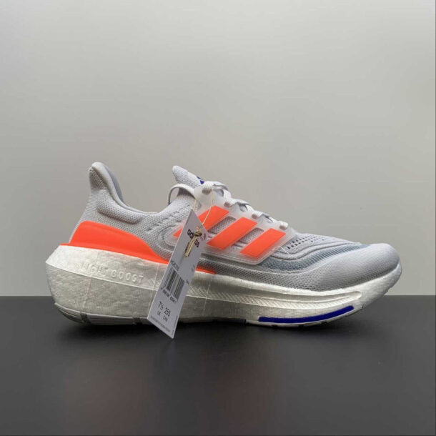 Adidas Ultraboost Light 23 Cinza com Laranja - Image 10